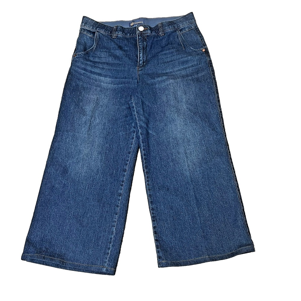 Democracy Ab Technology High Rise Wide Leg Crop Jeans 14P Dark Wash